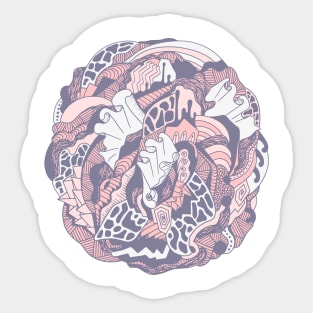 Npink Abstract Wave of Thoughts No 1 Sticker